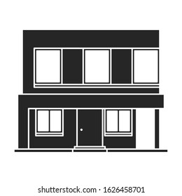 Building of apartment vector icon.Black,simple vector icon isolated on white background building of apartment.