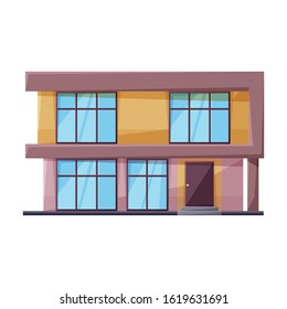 Building of apartment vector icon.Cartoon vector icon isolated on white background building of apartment.
