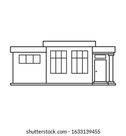 Building of apartment vector icon.Outline,line vector icon isolated on white background building of apartment.