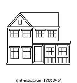 Building of apartment vector icon.Outline,line vector icon isolated on white background building of apartment.