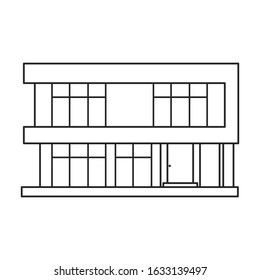 Building of apartment vector icon.Outline,line vector icon isolated on white background building of apartment.