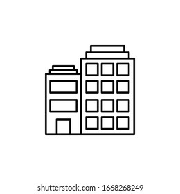 Building, apartments icon. Simple line, outline vector elements of city for ui and ux, website or mobile application