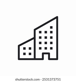 building apartmments icon sign vector