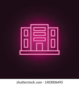 Building appartments neon icon. Elements of Real Estate set. Simple icon for websites, web design, mobile app, info graphics
