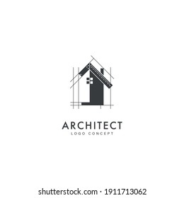 Building Architect Logo Symbol Design Template Flat Style Vector