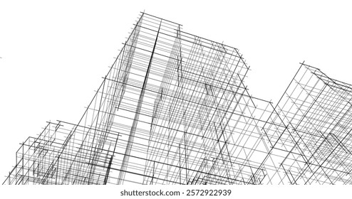 Building architectural background vector illustration