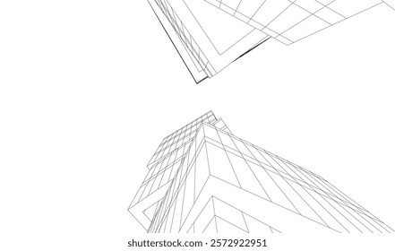 Building architectural background vector illustration