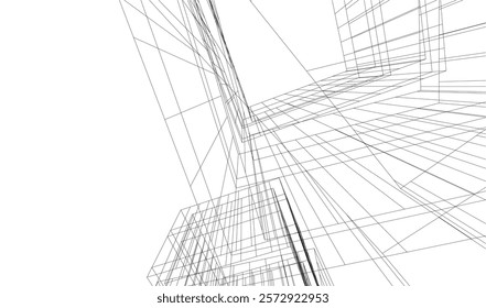 Building architectural background vector illustration