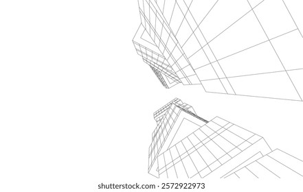 Building architectural background vector illustration