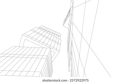 Building architectural background vector illustration