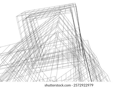 Building architectural background vector illustration