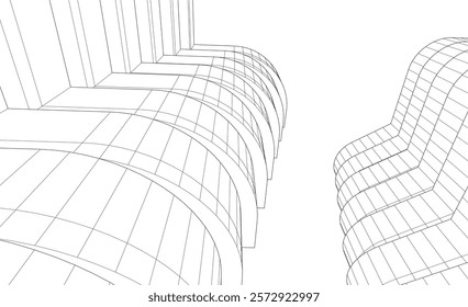 Building architectural background vector illustration