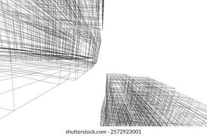 Building architectural background vector illustration