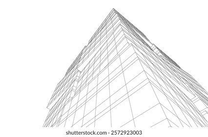 Building architectural background vector illustration
