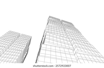 Building architectural background vector illustration