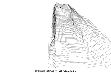 Building architectural background vector illustration