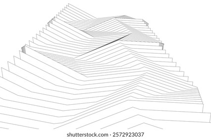 Building architectural background vector illustration