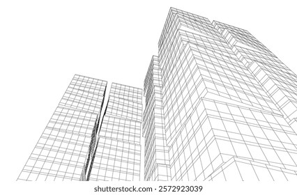 Building architectural background vector illustration