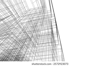 Building architectural background vector illustration