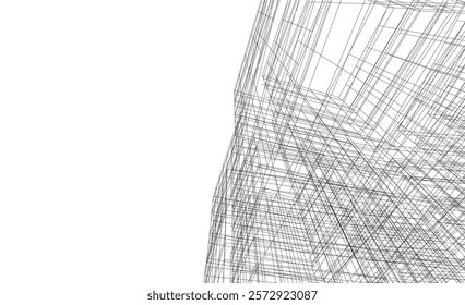 Building architectural background vector illustration