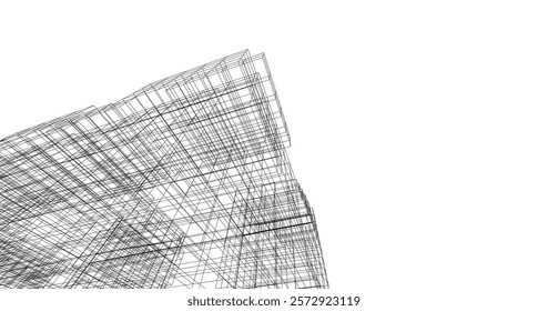 Building architectural background vector illustration