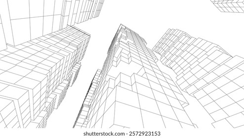 Building architectural background vector illustration