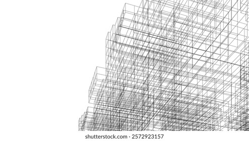 Building architectural background vector illustration