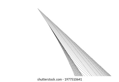 Building architectural drawing 3d view