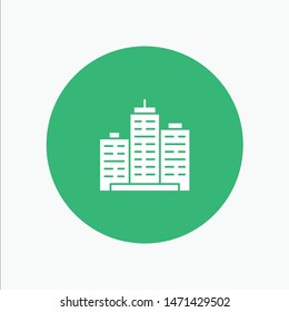 Building, Architecture, Business, Estate, Office, Property, Real. Vector Icon Template background