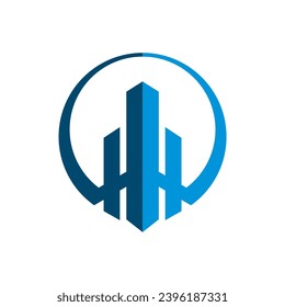 logotipo de vector de negocio de arquitectura de construcción
