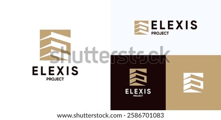 Building architecture construction logo design, Letter E Real Estate Architectural, Architect house repair, architecture design, Architect house, Home Building Logo Design, interior furniture sign