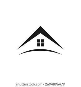 Arquitectura de edificios, construcción, diseño de logotipos inmobiliarios Vector