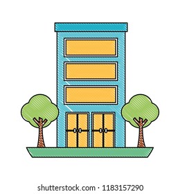 building architecture facade exterior trees