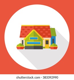 building architecture flat icon
