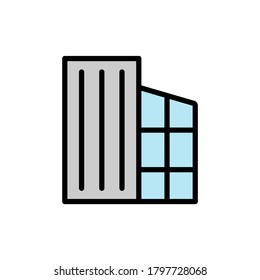 Building architecture icon. Simple color with outline vector elements of architecture icons for ui and ux, website or mobile application