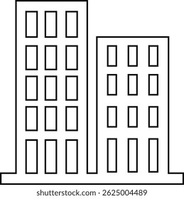 Ícone Arquitetura do edifício, como cidade, apartamento, condomínio, cidade, Cidade, Imobiliário, ícones de edifícios. Hospital, casa, museu. Arquitetura urbana, arranha-céu da cidade, centro. Vetor
