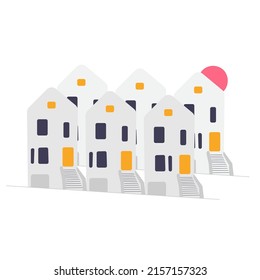 Building architecture illustration flat design