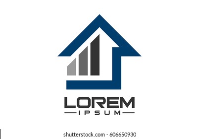 building architecture logo arrow up