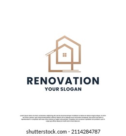 building architecture logo design template. building construction logo illustration