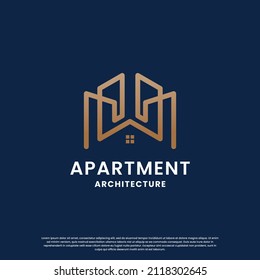 building architecture logo design template. logo for architect, contractor, and real estate mortgage