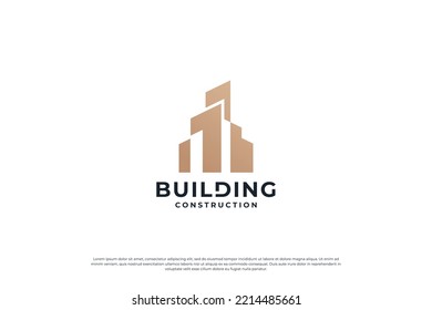 plantilla de diseño de logotipo de arquitectura de construcción.