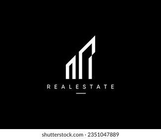 Building and architecture logo design template. Abstract design for cityscape, skyscrapers, structure, planning, residence, property and real estate.