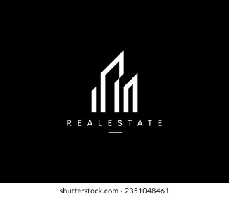 Building and architecture logo design template. Abstract design for cityscape, skyscrapers, structure, planning, residence, property and real estate.