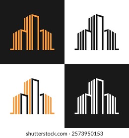 Building architecture logo design vector illustration