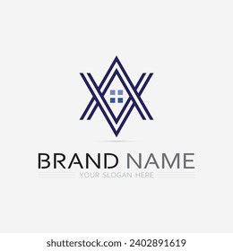 Building and architecture logo vector illustration design,Real Estate logo template, Logo symbol icon