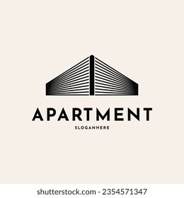 Building architecture property line logo design creative idea