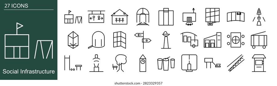 Building and architecture structure icons with architecture building structure construction blueprints engineering exterior development property residential geometric minimalist