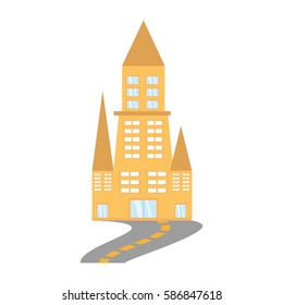 building architecture urban road vector illustration eps 10