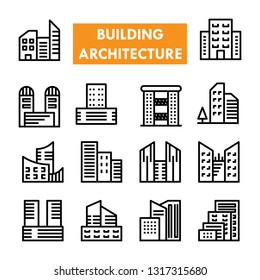 Building Architecture vector icon set