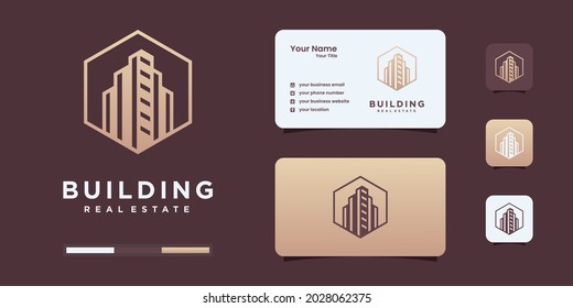 Building architecture word mark logo design inspiration template.